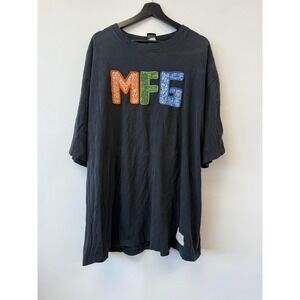 Marithe Francois Girbaud Shirt Mens 2XL Black MFG Patch Vintage Style Streetwear
